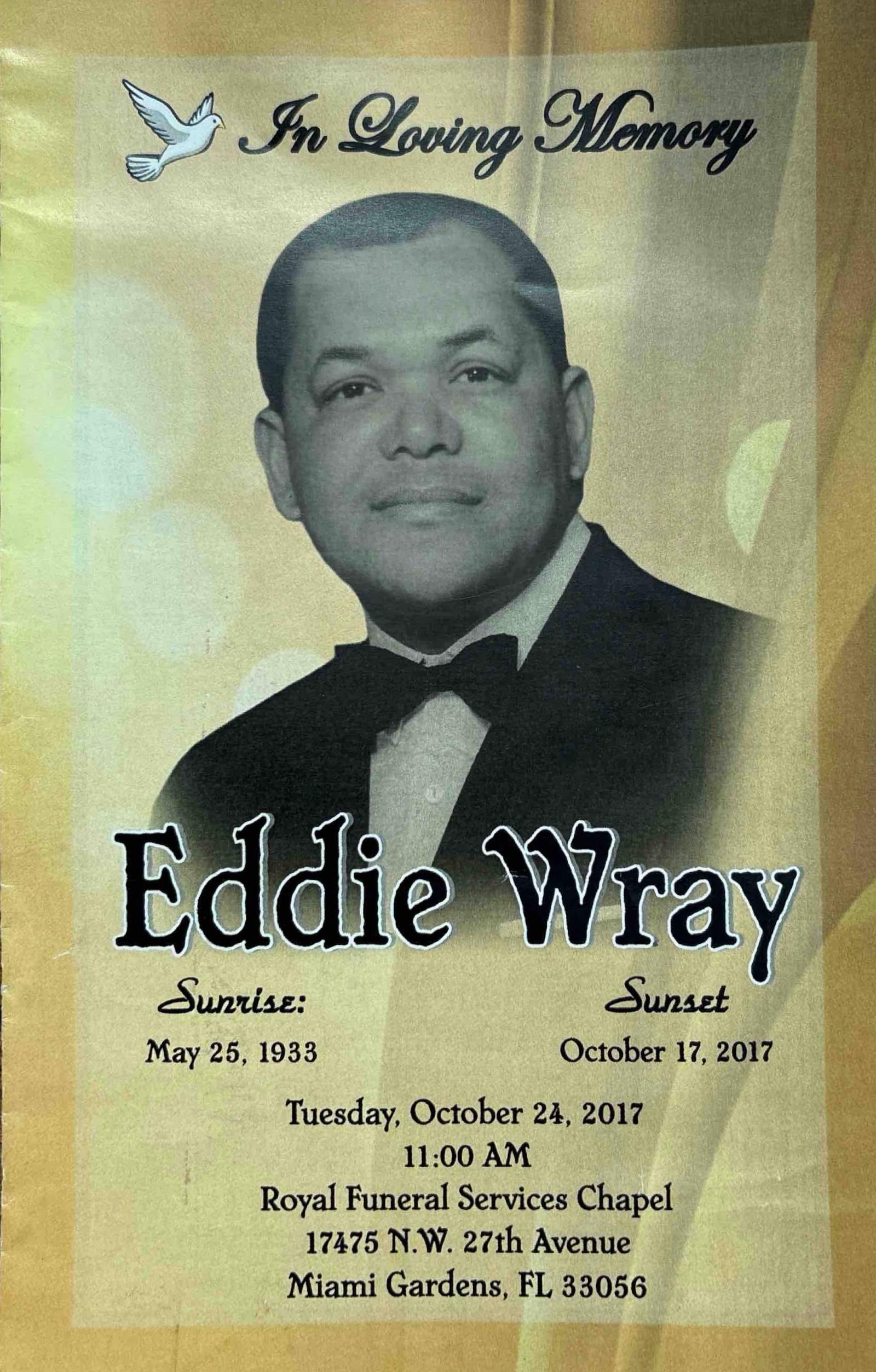 Hedley Archibald WRAY memorial booklet